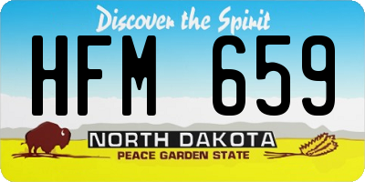 ND license plate HFM659