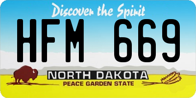 ND license plate HFM669