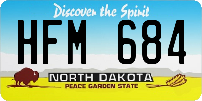 ND license plate HFM684