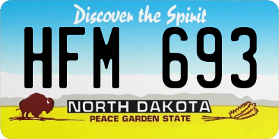 ND license plate HFM693