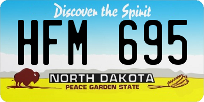 ND license plate HFM695