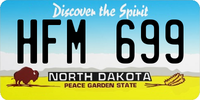 ND license plate HFM699