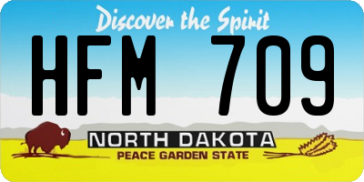 ND license plate HFM709