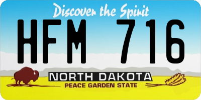ND license plate HFM716