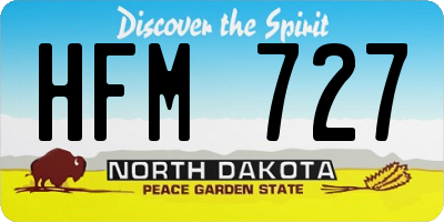 ND license plate HFM727
