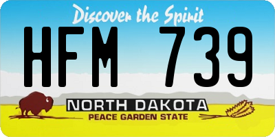 ND license plate HFM739