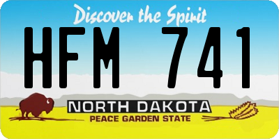 ND license plate HFM741