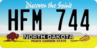 ND license plate HFM744
