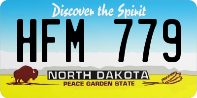ND license plate HFM779