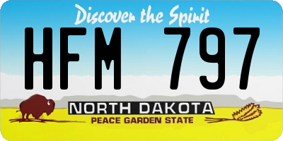 ND license plate HFM797