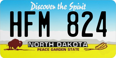 ND license plate HFM824