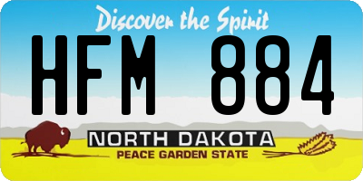 ND license plate HFM884