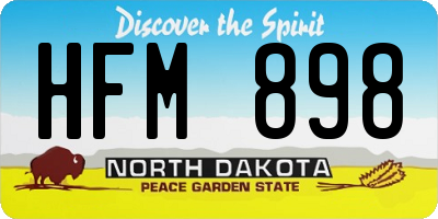 ND license plate HFM898
