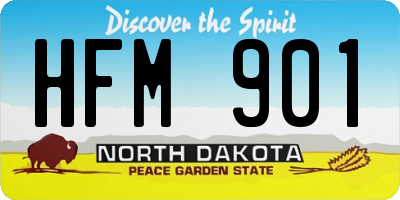 ND license plate HFM901