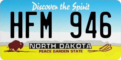 ND license plate HFM946