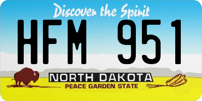 ND license plate HFM951