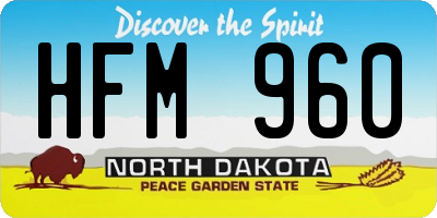 ND license plate HFM960