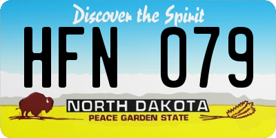 ND license plate HFN079