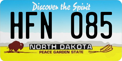 ND license plate HFN085