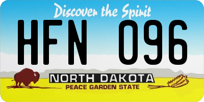 ND license plate HFN096