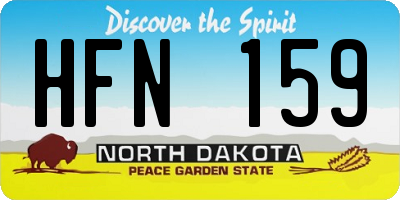 ND license plate HFN159