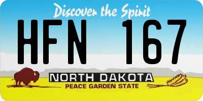 ND license plate HFN167