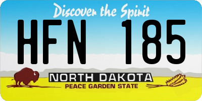 ND license plate HFN185
