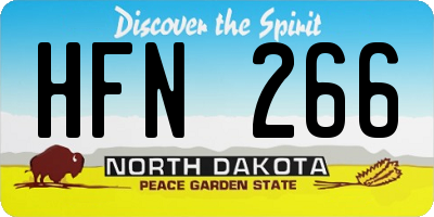 ND license plate HFN266