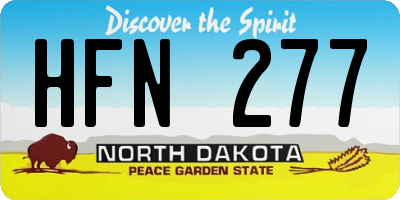 ND license plate HFN277