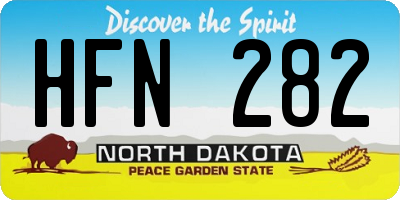 ND license plate HFN282