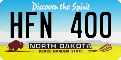 ND license plate HFN400