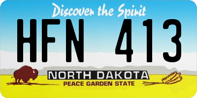 ND license plate HFN413