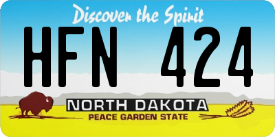 ND license plate HFN424
