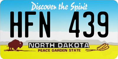 ND license plate HFN439