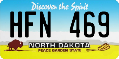 ND license plate HFN469