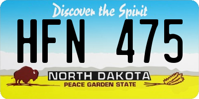 ND license plate HFN475