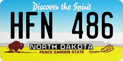 ND license plate HFN486
