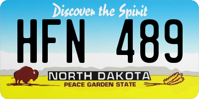 ND license plate HFN489