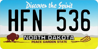 ND license plate HFN536