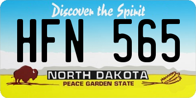ND license plate HFN565