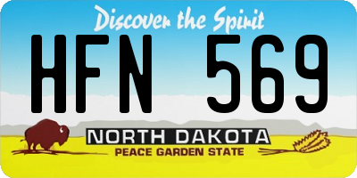 ND license plate HFN569