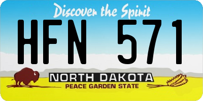 ND license plate HFN571