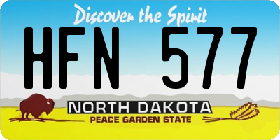 ND license plate HFN577
