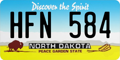 ND license plate HFN584
