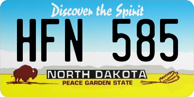 ND license plate HFN585