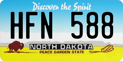 ND license plate HFN588