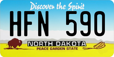 ND license plate HFN590