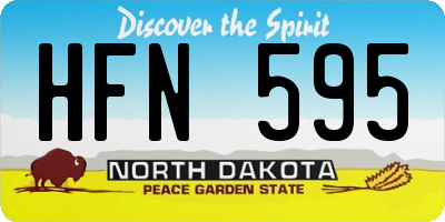 ND license plate HFN595