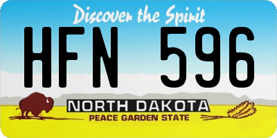 ND license plate HFN596