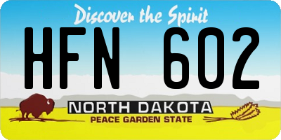 ND license plate HFN602